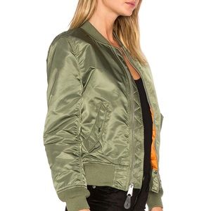 All saints green Bomber